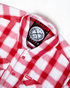 GINGHAM BAMBOO SHORT SLEEVE BUTTON UP - MENS